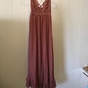 Free People Rust/Orange Maxi Dress